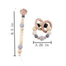 Juguetes para bebés Cuentas de silicona Mordedores Anillos de madera Pulsera hecha a mano Chupete Cadena Clips Dentición Cochecito Cochecito Campana Productos para bebés