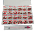 21 rejillas de cristales, diamantes, juego de diamantes de imitación para uñas, 3100 Uds., Kit de diamantes de imitación con reverso plano, arte de uñas brillante con 1 bolígrafo para decoraciones