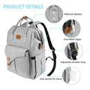 Mochila para pañales, bolsas impermeables para pañales de viaje, bolsa para pañales de gran capacidad, elegante y duradera para el cuidado del bebé