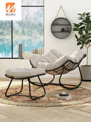 Mecedora reclinable para adultos, hogar, nórdico, perezoso, individual, sala de estar, balcón, sofá de ocio, mecedora ligera de lujo