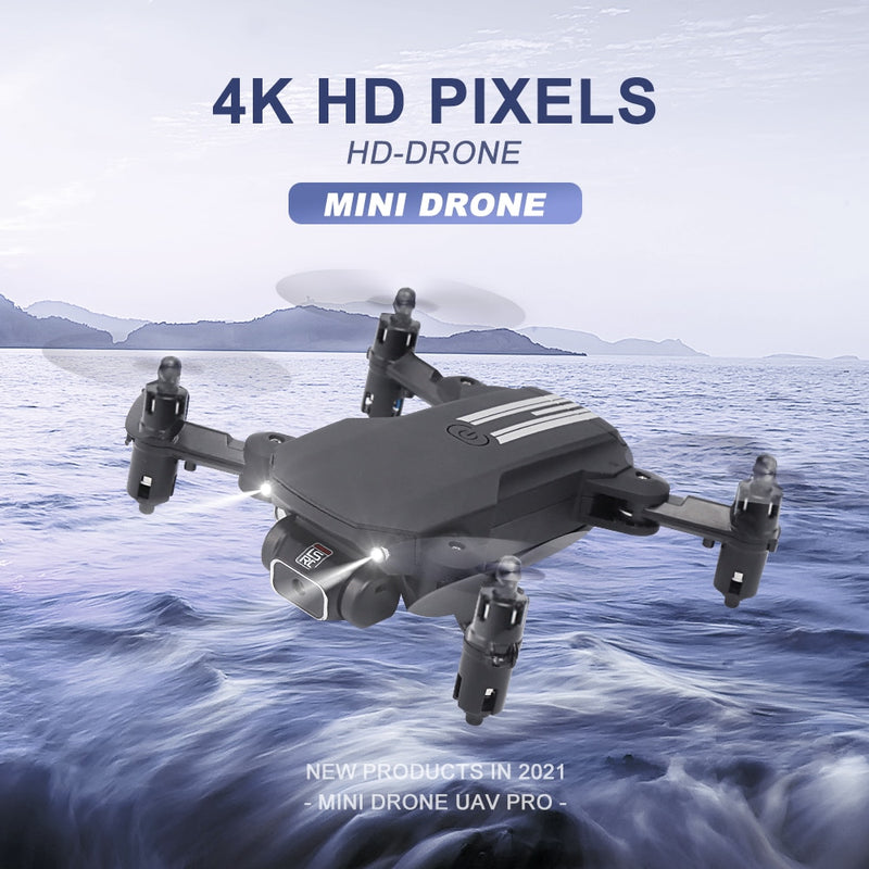 Mini-RC-Drohne 4K HD-Kamera Quadcopter WiFi Fpv Air Pressure Altitude Hold Black And Foldable Mobile Control Dron Toys 2021