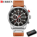 CURREN, relojes de cuarzo con fecha a la moda para hombre, reloj de lujo para hombre, cronógrafo, reloj de pulsera deportivo para hombre, reloj Hodinky Masculino