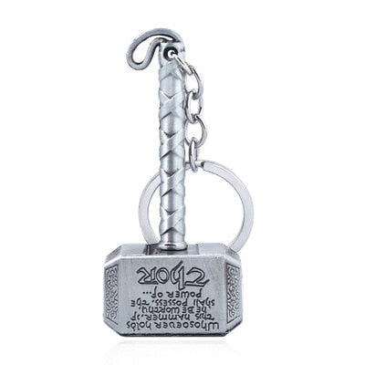 2021 New Thor Hammer Metal Keychain Men Women Car Keyring Movie Fans Accessories