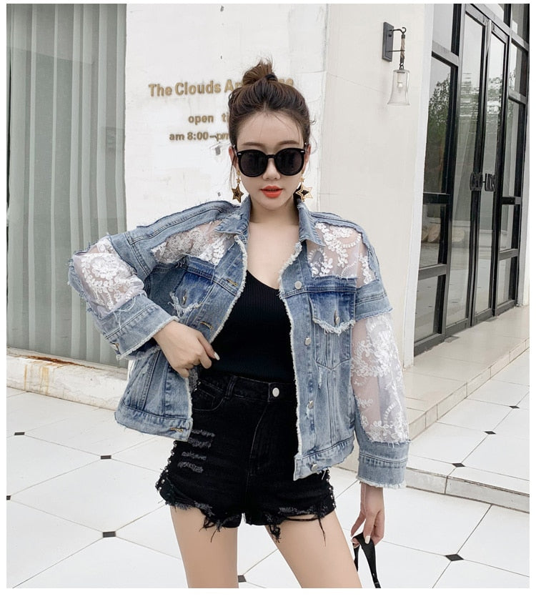 2020 New Summer Long Sleeve Large Size Jeans Jackets Women&