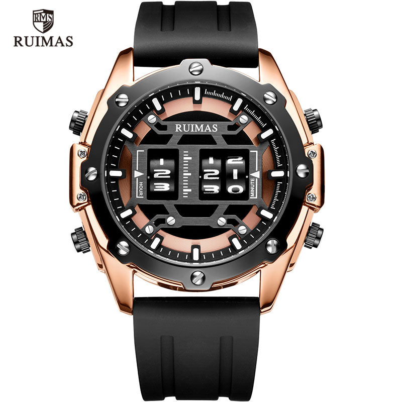 RUIMAS Digital Quartz Watch Men Top Brand Luxury Waterproof Wristwatch Male Silicone Strap Military Relogio Masculino Clock 553