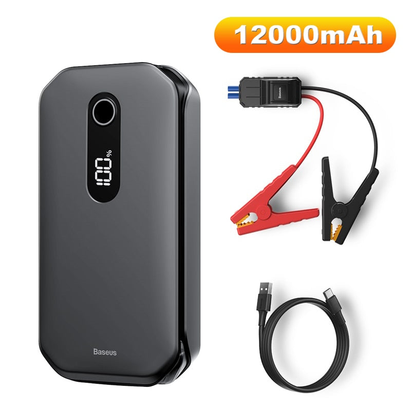 Baseus Portable Car Jump Starter Device Power Bank Emergency 12000mAh High Power 12V Car Battery Booster Auto Starting Device