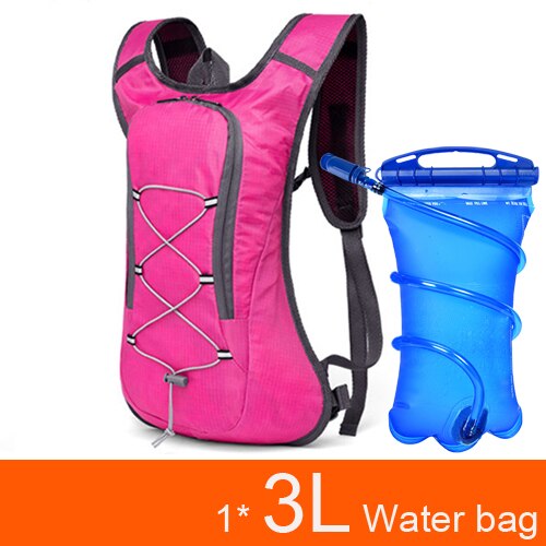 Mochila ultraligera transpirable para bicicleta, chaleco para correr, bolsa para ciclismo, maratón, paquete de hidratación portátil, opción de bolsa de agua de 3L