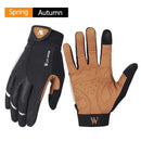 Guantes WEST BIKING para pantalla táctil de bicicleta, guantes térmicos de invierno a prueba de viento cálidos para dedos completos para ciclismo, guantes impermeables para bicicleta para hombre