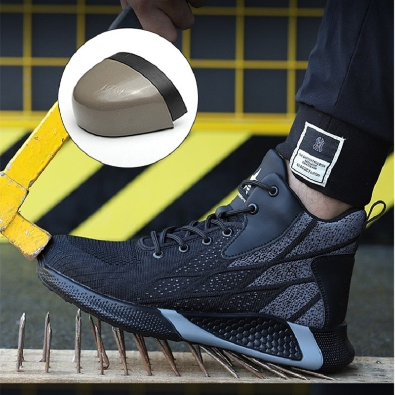 Fashion Safety Shoes Men Boots Indestructible Work Shoes Puncture Proof Work Boots Men Sneakers Steel Toe Shoes Safety Boots 46