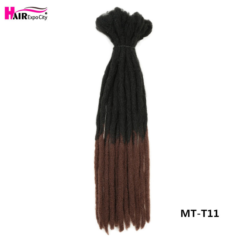 22 Inch Dreadlocks Crochet Braids Hair Synthetic Faux Locs For Men And Women Ombre Braiding Hair Extensions Hair Expo City