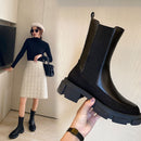 INS HOT Botines de mujer de cuero natural 22-25 CM Costura de piel de vaca sarga Chelsea botas cyberstar botas delgadas 11-11 descuento