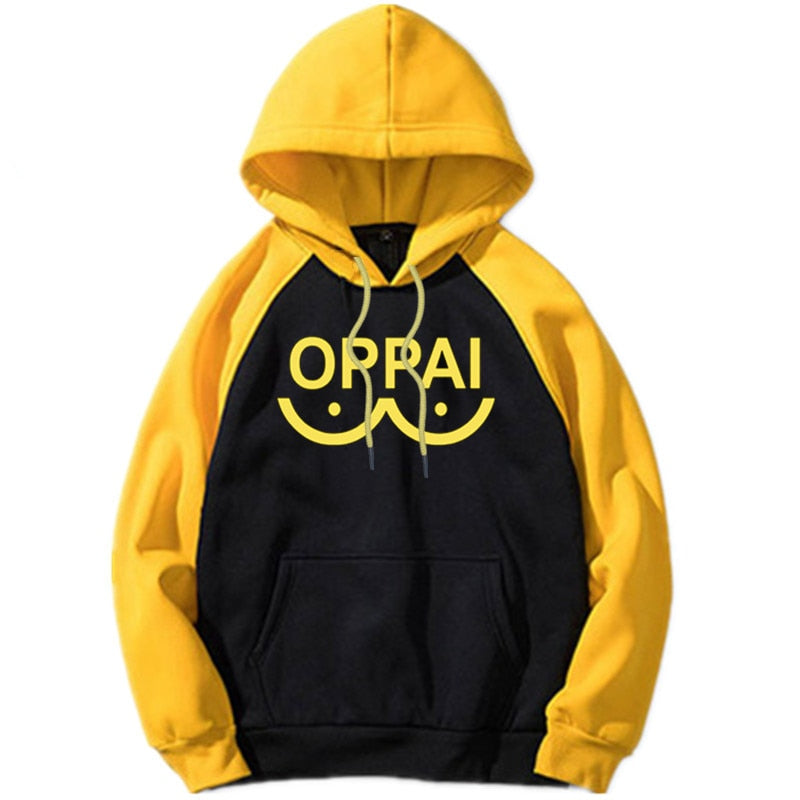 NEW Anime One Punch man Saitama Oppai Hoodie Hooded Women Men Sweatshirt Hoodie Cosplay Costume New Splice Hip Hop Pullover 2020