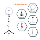 Yizhestudio Ring Lamp with tripod Dimmable Selfie Ring Light with stand color Annular tube photographic lighting For Live Studio
