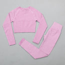 Hohe Taille Sport Legging Gym Damen Sportbekleidung Nahtlose Fitness Damen Yoga Anzug Hoch dehnbar Workout Set Gepolsterter Sport-BH