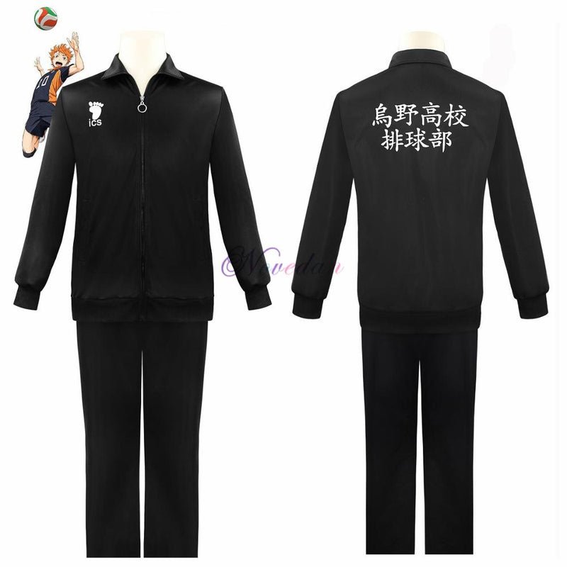 Haikyuu Cosplay Jacket Anime Volleyball Sportswear Karasuno Nekoma Aoba Johsai Fukurodani Inarizaki High School Uniform Costume