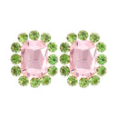 Pauli Manfi New Fashion Women Rhinestone Multicolor Earrings Elegant Ladies Personality Super Large Stud Earrings