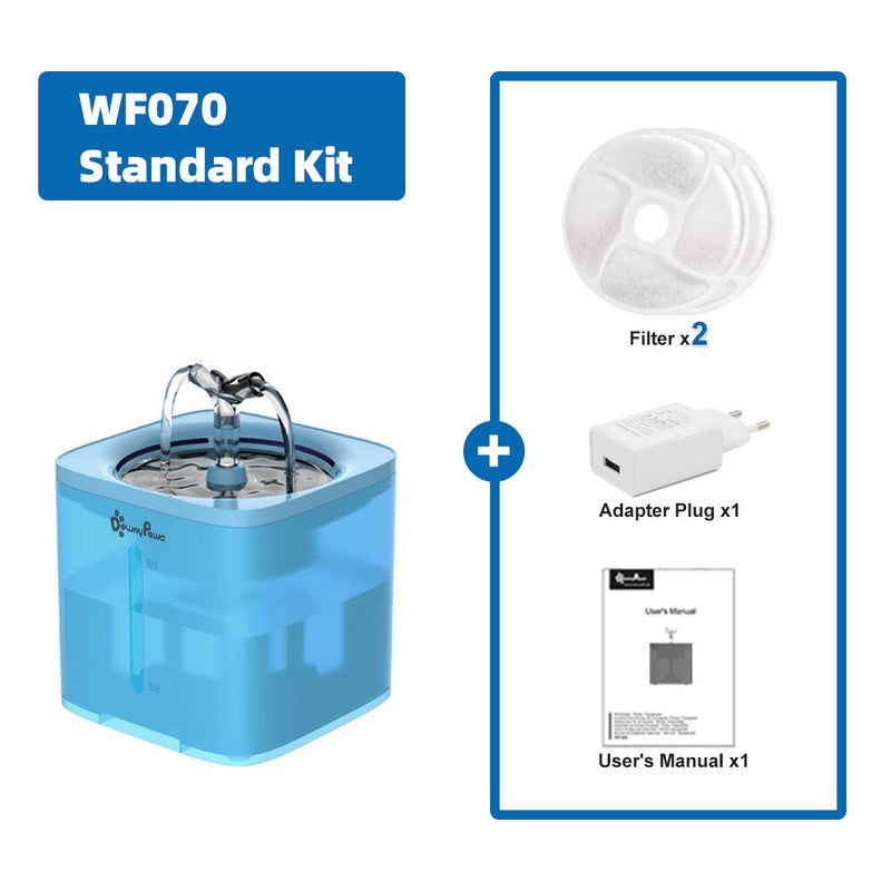 Fuente de agua para gatos automática de 2L, dispensador de filtro, bebedero inteligente para gatos, cuenco de agua, suministros para beber para perros y cachorros