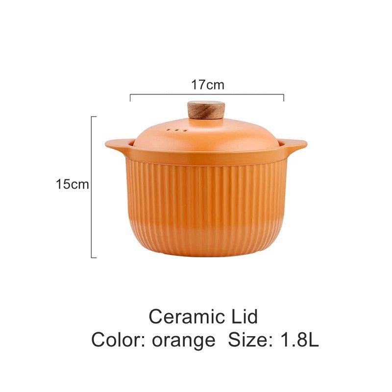 Luxus Suppentopf Crock Pot Casserole Keramik Stielkasserolle Suppe EarthenPot Hochtemperaturbeständige Kochpfanne Topf für Gasherd