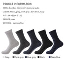 High Quality 10Pair /Lot Men&#39;s  Bamboo Fiber Socks Compression Long Socks Men&#39;s Black Business Casual Male Sock Large Size 38-45