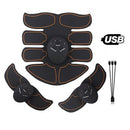 EMS Electric Muscle Stimulator Fitness Massage Abdominal Trainer Toner Body Slimming Massager Home Gym Equiment USB Rechargeable