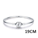 BISAER 925 plata esterlina Pulseira copo de nieve brazaletes 925 corazón serpiente cadena broche mujer plata pulsera para mujer joyería