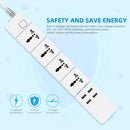 WIFI Smart Power Strip Universal funciona con Alexa Googlehome Multi Plug cuatro tomas 6AC Socket 4 USB Voice Contro UK/EU/US/AU