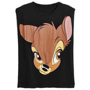 Disney T-Shirt Vintage Sleeveless Shoulder Pad Bambi Deer Cartoon Print Harajuku Women T-Shirt O-Neck Chic Cotton Tee Top Female
