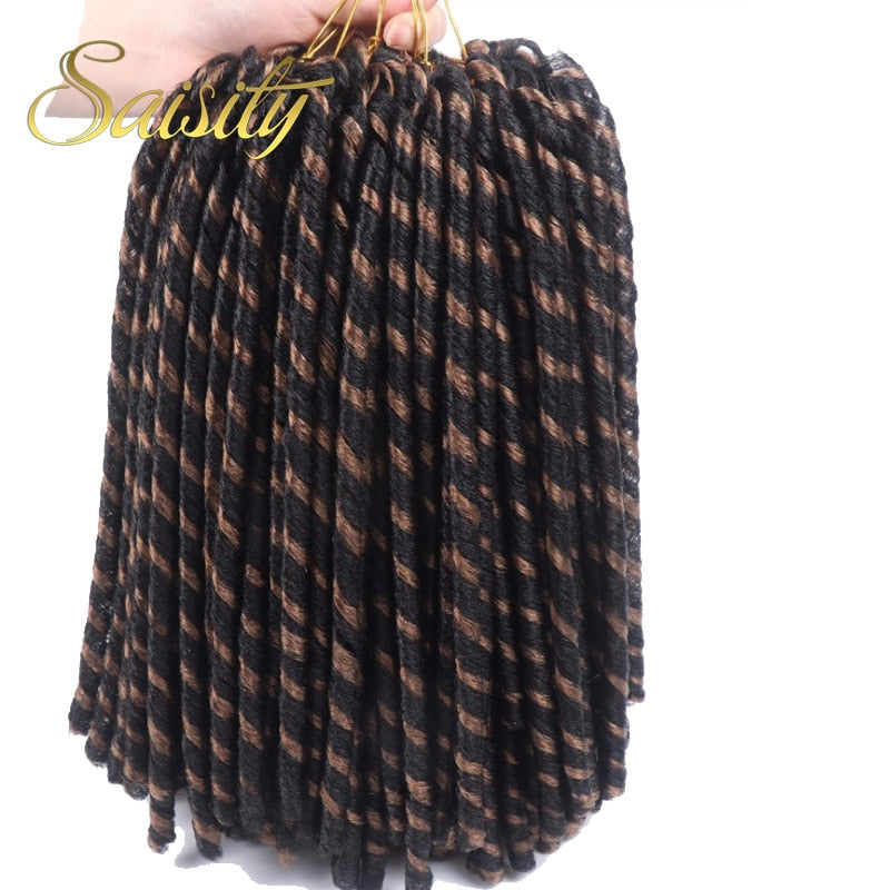 Saisity 14‘’faux locs crochet hair soft and light dreadlocks crochet braids synthetic crochet hair extensions 15 strands/pack