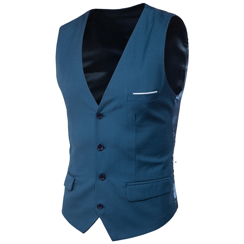 Black Suit Vest Waistcoat Men 2020 Brand New Slim Fit V Neck Dress Vests Mens Formal Business Wedding Tuxedo Chaleco Hombre 6XL