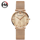Women Watches New Flash Stars Stainless Steel Rose Gold Mesh Unique Simple Casual Quartz Waterproof Wristwatches Clock Hot Sale