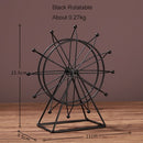 Accesorios para manualidades de decoración del hogar, mueble de TV sencillo y moderno para habitación, decoración de armario de vino, rueda de la fortuna giratoria, decoraciones pequeñas