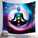 Indian Buddha Statue Meditation 7 Chakra Tapestry Wall Hanging Mandala Tapestries Wall Cloth Psychedelic Yoga Carpet Boho Decor