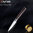 Cuchillo de cocina XITUO, cuchillos de Chef, 1-5 uds., cuchillo japonés de acero inoxidable de alto carbono, cuchillo Santoku para verduras, herramienta para cortar
