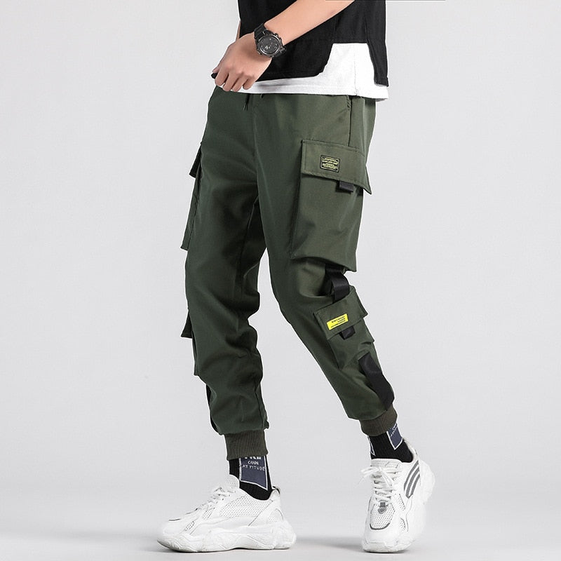 Schwarze Cargohose Herren Hip Hop Streetwear Jogger Pluderhose Herren Casual Harajuku Jogginghose Marke 2021 Sommer Neue Herrenhose