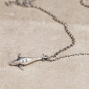 MKENDN Ocean Style 100% 925 Sterling Silver 52HZ Whale Pendant Necklace For Men Women Love Jewelry Gift