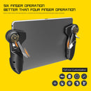 Six Finger Mobile PUBG Controller For iPad Tablet Game Joystick Trigger L1R1 Shoot Fire Aim Button Gamepad Grip For Call Of Duty