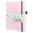 BUKE Dotted Journal Dot Grid Notebook Sketcbook - PU Leather, 160gsm Thick Paper, Inner Pocket, Elastic Closure, Pen Holder