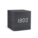 Reloj despertador LED Digital de madera alimentado por USB/AAA, reloj de mesa con temperatura, humedad, Control de voz, despertador, relojes electrónicos de escritorio