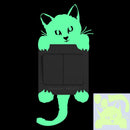 Glow in the Dark Cat Sticker Kids Room Luminous Stickers Home Decor Cartoon Wall Sticker Car Phone Bathroom Toilet Decoration