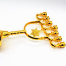 Portavelas de cristal Gran Menorá Candelabros Latón Oro titulares 7 Religiosos ramificados