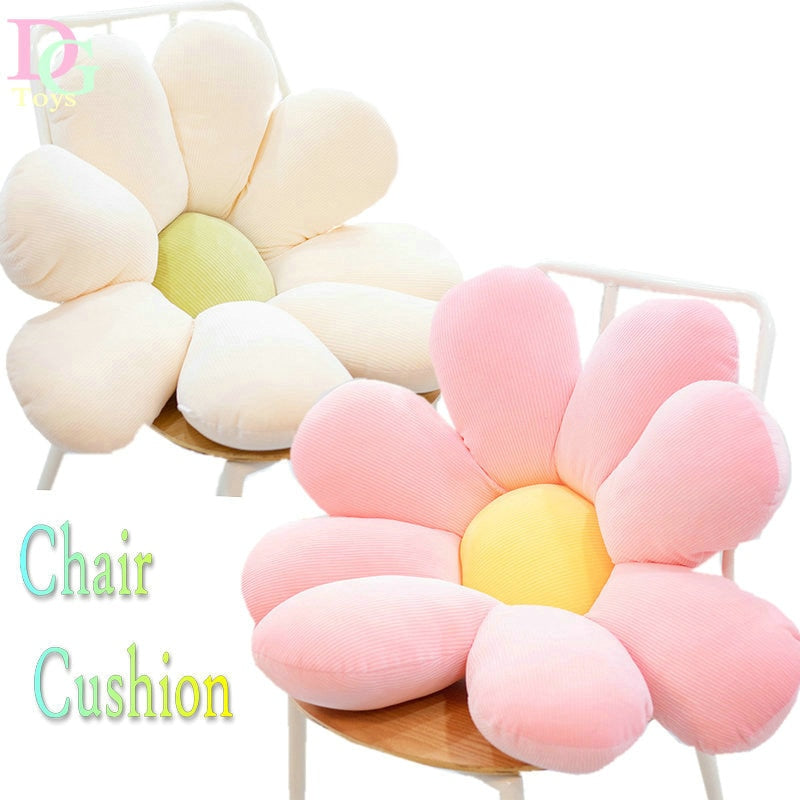 Washable Daisy Flower Cushion Soft Stuffed Car Pillow Peach Blossom Chair Cushion Girly Room Sofa Decor Gift For Girl Birthday