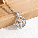 EUDORA 100% 925 Sterling Silver Tree of Life Pendant Necklaces with AAA Zircon Women Fashion Jewelry Gift For Girl Birthday D170
