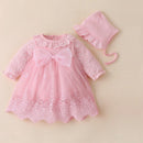 Baby Taufkleid 2022 Bogen Neugeborenes Baby Mädchen Kleinkinder Kleider &amp; Kleidung Schneewittchen Babykleid 1 Jahr alt Geburtstagskind Kleid