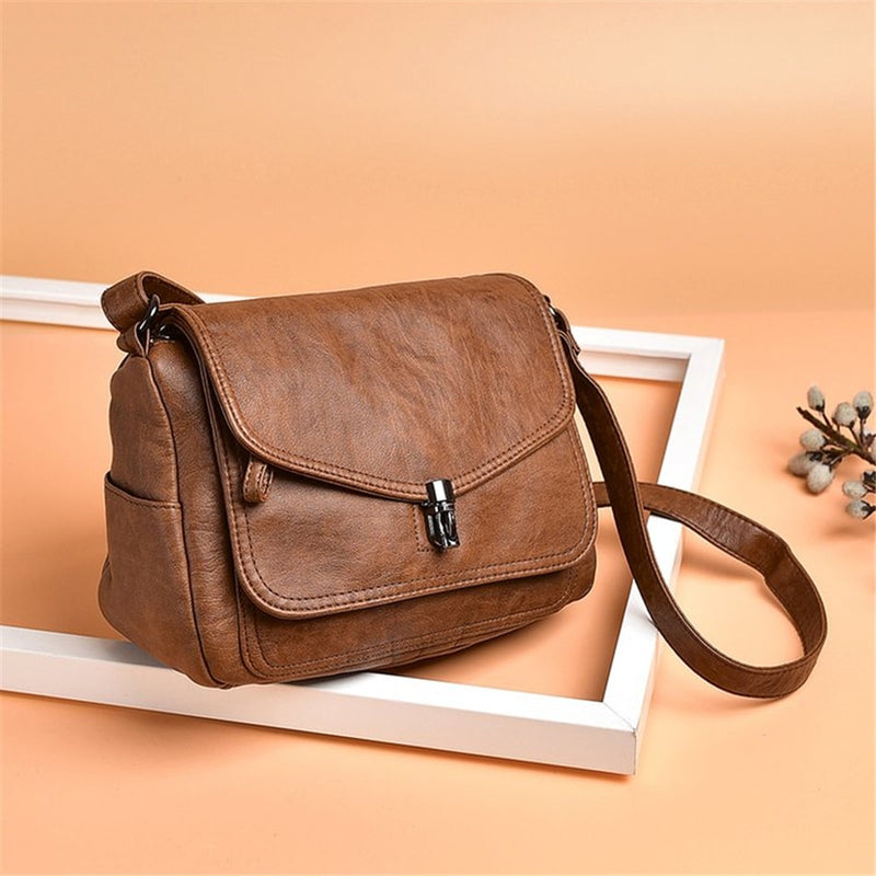 Vintage Soft Leather Women Shoulder Bags Luxury Handbags Women Bags Designer Small Crossbody Bags for Women 2021 Messenger Bag