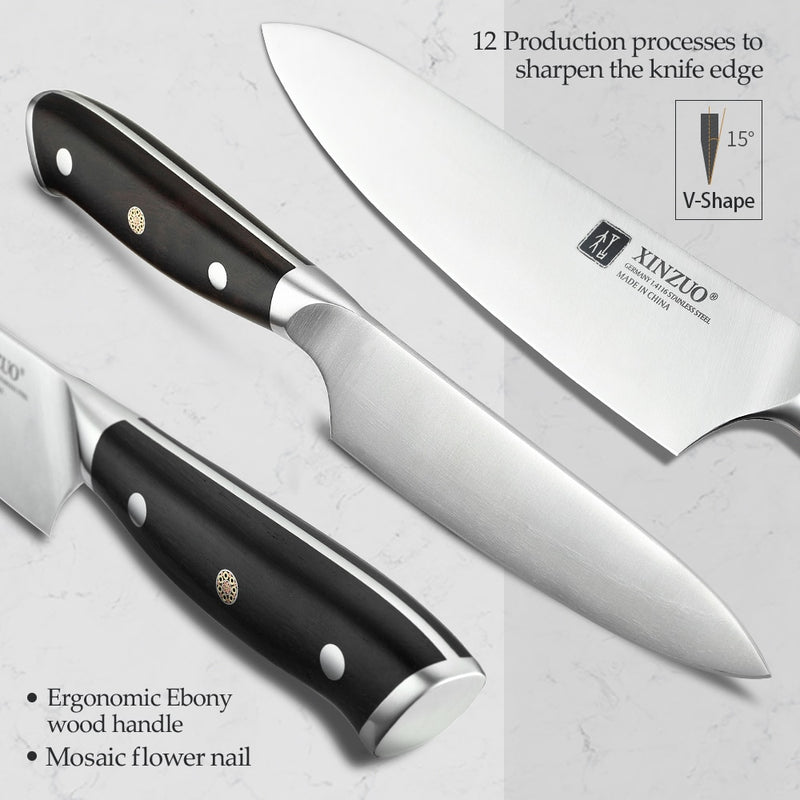 XINZUO 5 "pulgadas cuchillo de utilidad alemán 1,4116 acero mejor cuchillo de cocina nuevo Parer cuchillo de fruta con mango de ébano accesorios de cocina