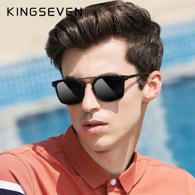 2020 KINGSEVEN TR90 Polarized Series Sunglasses Men Retro Driving Eyewear Sunglasses Goggles UV400 Gafas Oculos De Sol