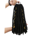Crochet Hair Dreadlocks Faux Locs Braiding Hair Extensions Synthetic Decorative Braids Pre Stretched 12Inch  for Women Black