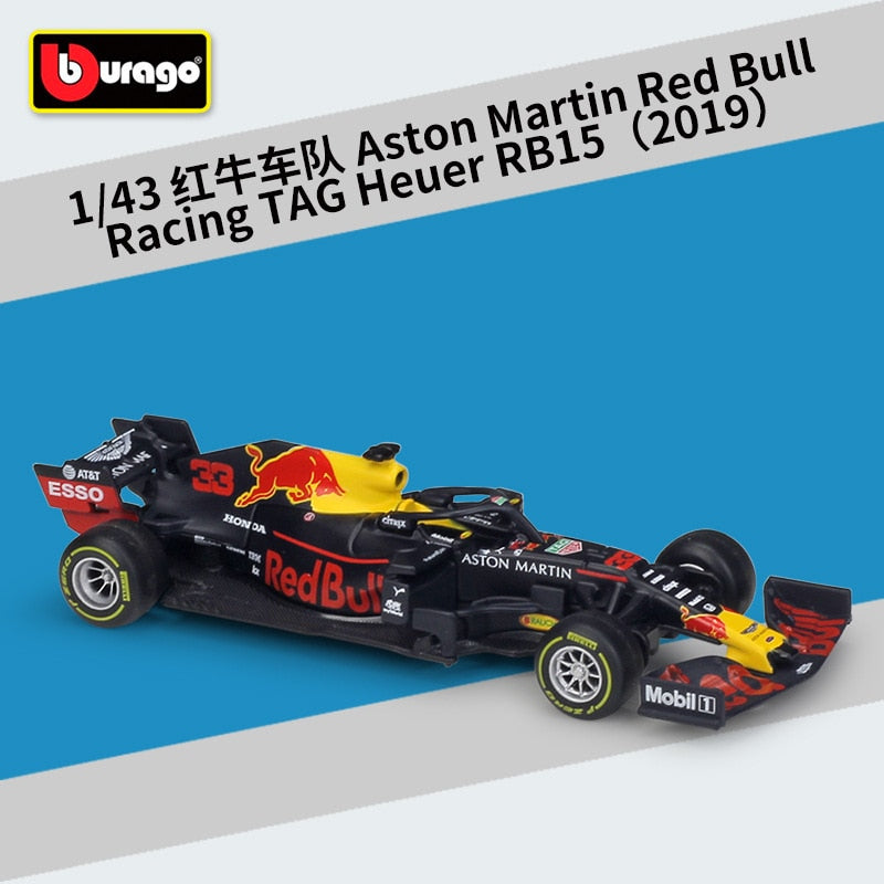 Bburago 1:43 2021 F1 Red Bull Racing RB16B 33 # Verstappen 11 # Sergio Perez Fórmula uno Simulación aleación súper modelo de coche de juguete