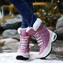 Nuevas botas de invierno para mujer, botas de nieve cálidas de alta calidad, botines cómodos con cordones, botas de senderismo impermeables para exteriores, talla 36-42