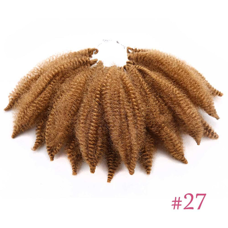 Amir Soft Afro kinky Curly Twist Braids Crochet Hair Synthetic Braiding Hair Extension For Black/ White Women